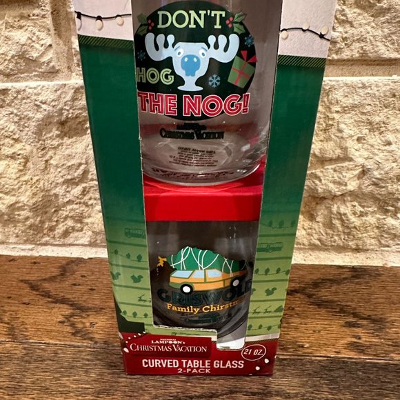 NWT 2 Piece National Lampoon's Christmas Vacation Stemless Wine Glass Set - Picture 5 of 5
